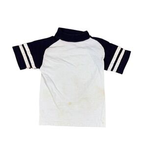 Vintage‎ Donmoor Kids Crewneck Raglan T-Shirt Blue White 70s USA Made Size 8